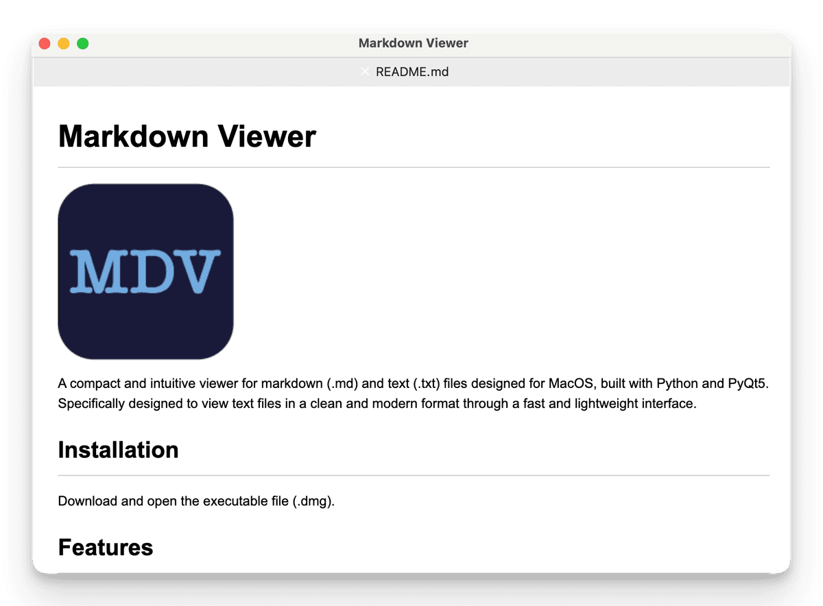 MarkDown VieWer Screenshot